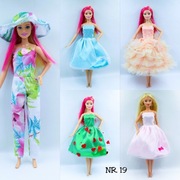 Ubranka dla lalek Barbie - 5 sztuk ubranek