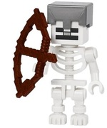 Lego Figurka Minecraft szkielet hełm kościotrup min032