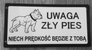 Wyjątkowe tabliczki uwaga zły duży wybór american bully, staffordshire 