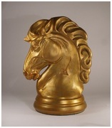 BARDZO DUŻY konik szachowy, koń, skoczek, szachy, figura 21 cm wysoka