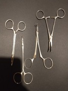 Stare kleszczyki chirurgiczne klemy Chiron 12 cm