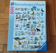 NOWE  Puzzle RAVENSBURGER KOTY 1000 