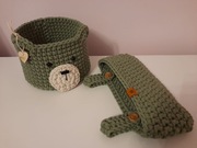 Koszyk + organizer Rękodzieło ze sznurka baw boho