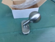 gałka stała odgięta na rozecie owalnej - stal nierdzewna