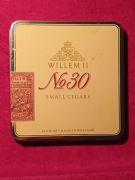 Puszka od papierosów, lata 1940-50. XX wieku WILLEM II nr 30 Art DECO 