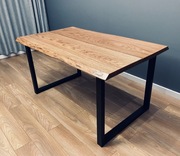 Stół dębowy, loft, live edge do salonu lub jadalni