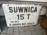 Tablica ostrzegawcza PRL przemysł ciężki