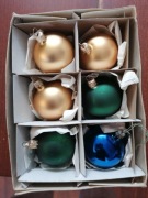 Bombki choinkowe 6 szt 6 cm PRL