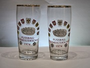 Mistrzostwa Świata w Piłce Nożnej / Niemcy 1974r.  / Szklanki do piwa / BDB