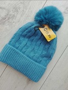 CZAPKI DAMSKIE ZIMOWE Z POMPONEM czapka zimowa ocieplna