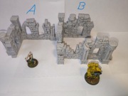 Ruinki ściany 2(Lost city) Diorama Makieta D&D