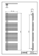 Grzejnik wodny LUXRAD MODEL E 1567x400 biały