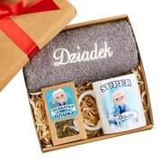 Zestaw prezent Dzień Dziadka box kosz prezentowy herbata, kubek, ręcznik