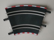 Elementy torów Carrera - pochyły łuk/zakręt 45° M