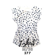 T-shirt biały w czarne kropki groszek rozmiar M 38