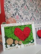 Ramka serce chrobotek dedykacją dzień babci nowa