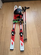 Narty ATOMIC Redster JS, kask, gogle, kijki  140 cm