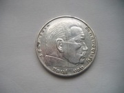 MONETA Niemcy - III Rzesza - 2 Marki 1939 r. HINDENBURG  - Srebro