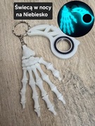 Świecący Keyspinner + Szkieletowa Dłoń 2w1- 3D KeyRambit KeyFlipper Fidget