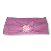 Opaska do włosów z różyczką.