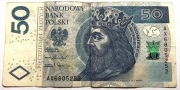 Banknot 50 zł  2012 rok unikat AX 6805252