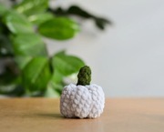 Pluszowa szara dynia szydełko rękodzieło