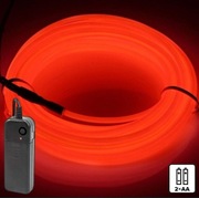 10 m czerwony neon na baterie giętki przewód świecący kabel dekoracja