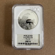 Moneta 20 zł 2008 925 Ag Zwierzęta świata: Sokół wędrowny PR70