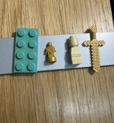 klocki lego i inne , minecraft  miecz i inne "zlota figurka"