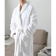 Szlafrok luksusowy Soft Velour. 100% bawełna. Rozmiar L, Biały