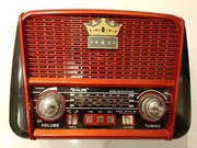 Przenośne radio typu vintage + baterie + ładowanie + wejście SD / USB BCM!