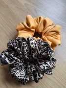 Gumka scrunchie XXL musztardowa