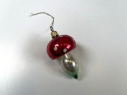 Ozdoba Zawieszka Bombka choinkowa grzybek muchomor PRL 8cm