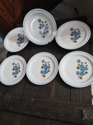 Talerze deserowe CP Stadtlengsfeld niebieskie kwiaty sielski wiejski styl