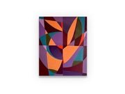 Obraz akrylowy na płótnie, abstrakcja geometryczna, 50x40 cm