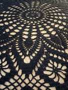 Serwetka - czarna - okrągła