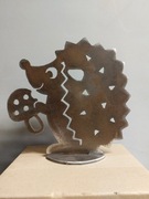 Jeż, jeżyk metalowa ozdoba figurka do domu ogrodu