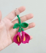 Kalie wykonane na szydełku, brelok 