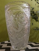 Piękny Puchar, wazon ze szkła kryształowego, vinted PRL