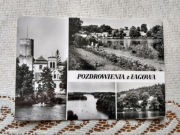 Łagów  -- pocztówka (38) - poucinane rogi pocztówki