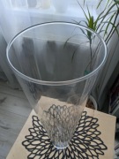 SZKLANY bezbarwmy przeżroczysty WAZON WYSOKI XXL 50 cm do domu