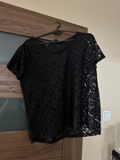 Koronkowa bluzka czarna H&M jak nowa - rozmiar S oversize