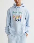 Męska bluza z kapturem hoodie kangurka rick and morty M h&m