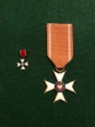 Krzyż kawalerski OOP 1944 z nadaniem i miniaturą 