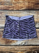 AsYou spódniczka mini fioletowa czarna cekinowa z łańcuszkiem rozmiar EU 44