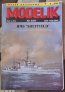 Model kartonowy okrętu HMS Sheffield