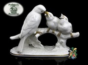 Hutschenreuther figurka ptak Karmienie sygnowana