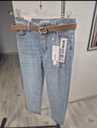 Spodnie M.sara mom fity z paskiem XL 42