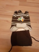 Chłopięca czapeczka z szalikiem 