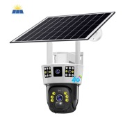 NAJTAŃSZA Kamera 3x4MP V380 4K SOLAR 4G na kartę SIM